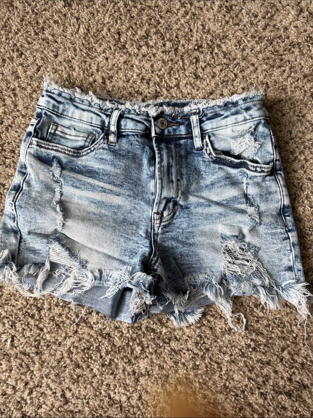 Vervet Distressed Light Blue Denim Women's Shorts